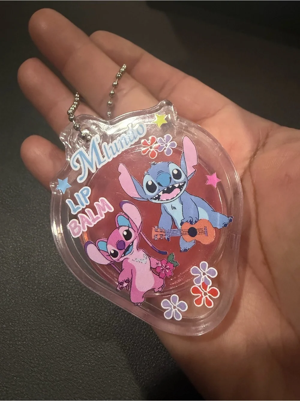 Mlundo Lip Balm Keychain - Pink & Blue Stitch Design